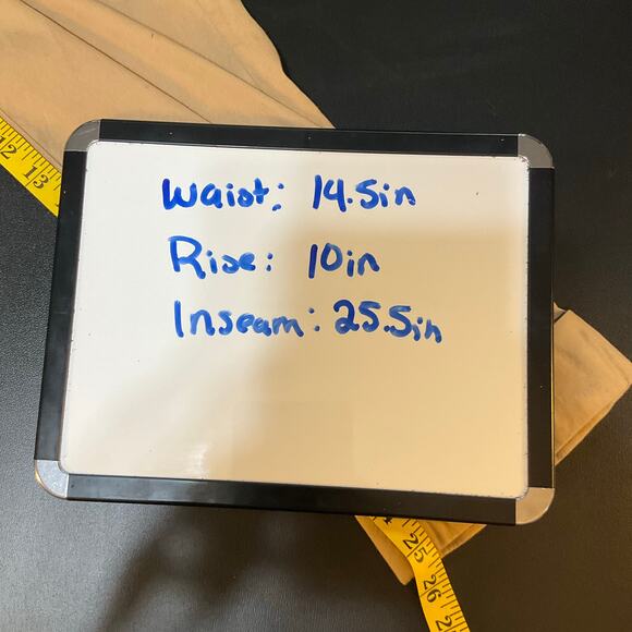 Vince Belted Linen Blend Crop Pants Straight Leg Khaki Casual Size S - Picture 9 of 9